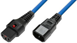 Microconnect IEC C13 - IEC C14 Kabel 0.5m Blau (W128918238)