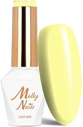 Molly Nails Hybrid Nail Polish Yoghurt Citrine Cake Hema/di-hema Free 8g No 125