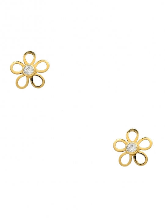 Polytimo Earrings made of Gold 14K with Stones