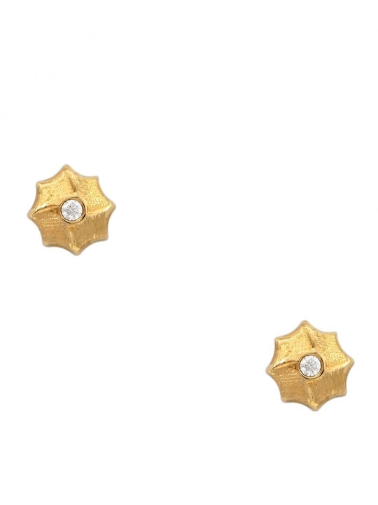 Polytimo Earrings made of Gold 14K with Stones