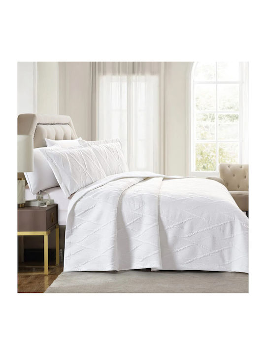 Liolios Home Coverlet Queen Size Lily White 250x240cm