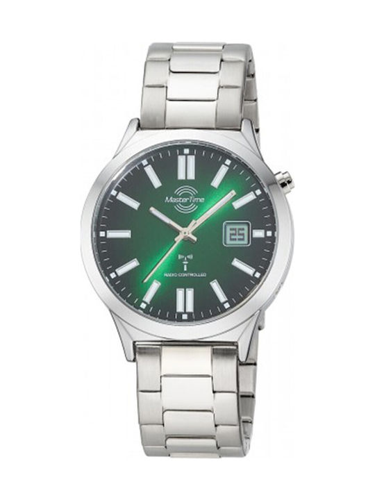Master Time Ανδρικό Ρολόι 41mm Μπαταρίας Ασημί
