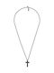 U.S. Polo Assn. Schwarz Herren Kreuz aus Stahl mit Kette