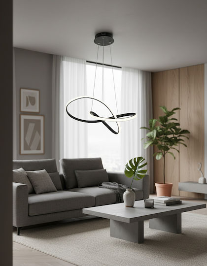 Powertech Hängelampe Schwarz 60x60x120cm.