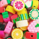 Fimo Mărgele Fructe Multicolore 10mm 10buc 12-01