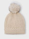 Kinder Mütze Gestrickt Beige