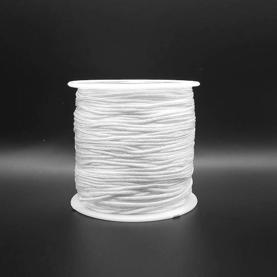 Synthetic Braided Macrame White 1mm 50m