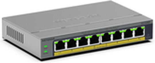 NetGear GS108EP-100EUS Managed L2 PoE Switch με 8 Θύρες Gigabit (1Gbps) Ethernet