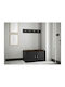 Hartford 376 Entry Furniture with Mirror & Hanger Brown, Black 84x44x42cm