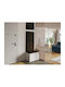 Comfivo 399 Eingangsmöbel mit Spiegel & Garderobe Brown, White 65x34x45cm