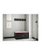 Hartford 384 Eingangsmöbel mit Spiegel & Garderobe Τριανταφυλλί, Μαύρο 84x44x42cm