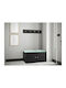 Hartford 384 Entry Furniture with Mirror & Hanger Turquoise, Black 84x44x42cm