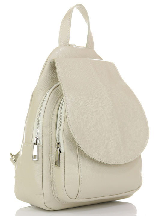 Passaggio Leather Кожена Дамска Чанта Раница Бе...