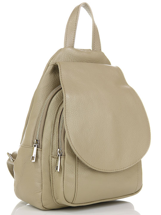 Passaggio Leather Кожена Дамска Чанта Раница Taupe