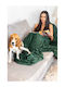 Cotton Market Одеяло Флийс Единично 170x210см. Bottle Green