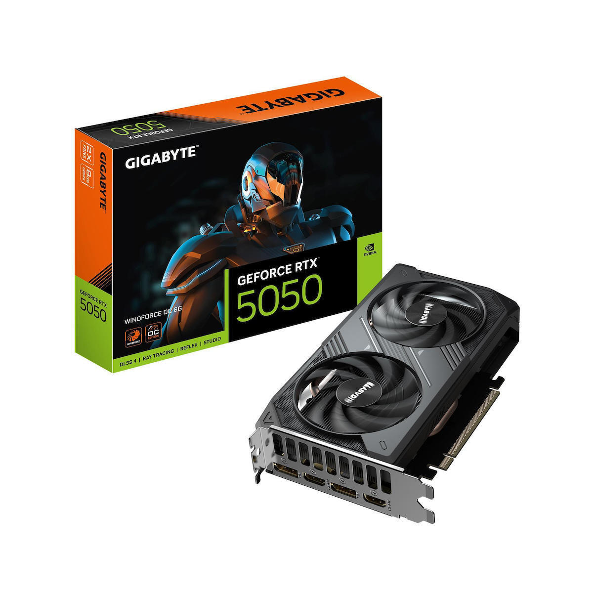 Gigabyte GeForce RTX 5050 8GB GDDR6 Windforce OC Κάρτα Γραφικών