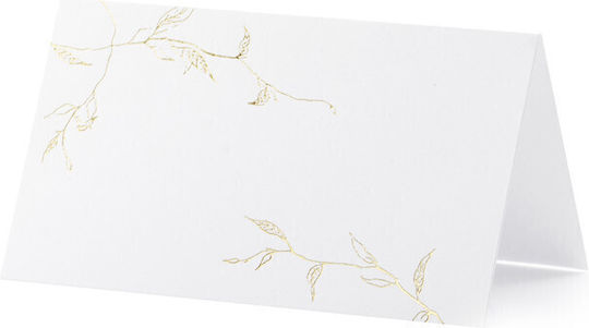 Tischkarten Zweige Gold 9,5x5,5cm 1 Packung 10 Stücke