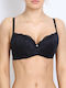 Balconette Balconette Bra with Light Padding Underwire Black