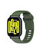 Silicone Tragbare Bänder Smartwatch Bizon Strap Watch Silicone Pro H Quickrelease 22 Mm Dunkles Grün