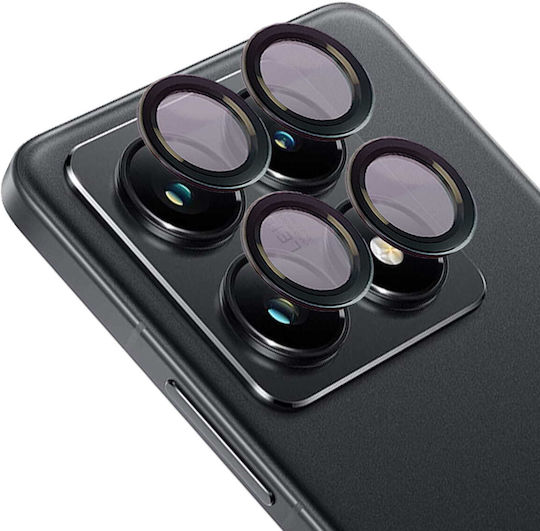 Bizon Glass Snap Lens Закалено Стъкло За Камера Xiaomi 14T Pro 1 Комплект С Черна Рамка