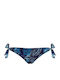 Bikini Slip mit Schnürchen Blau
