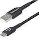 StarTech USB 2.0 Cable USB-C male - USB-A / USB-C Black 0.15m (USB2AC15CMBK)