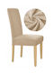 Ubieramy Meble Husă Elastică Scaun Beige Jacquard 1buc