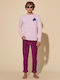 Men's Jeans Pants Elastic with Regular Fit Bordeaux