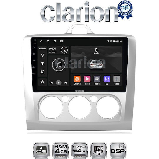 Clarion Ηχοσύστημα Αυτοκινήτου για Ford Focus 2004>2012 (Bluetooth/USB/WiFi/GPS/Apple-Carplay/Android-Auto)