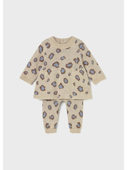 Kids' Set with Pants Winter 2pcs Dark Beige