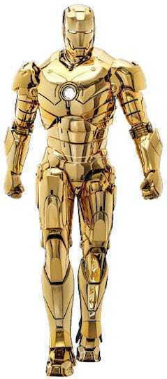 Iron Man Movie Masterpiece Diecast Action Figure 1/6 Iron Man Mark III Gold Color Version Hot Toys Exclusive 33 cm