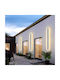 Home Lighting Modern Wall Lamp with Integrated LED and Warm White Light Black 5x4x60cm