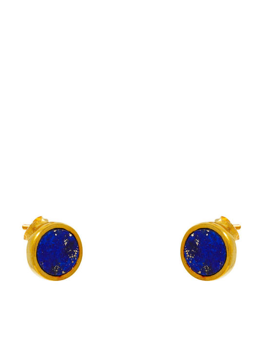 Bizoutaki Earrings made of Silver Gold Plated with Stones