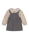 Girls Dungarees Set with Top Grey