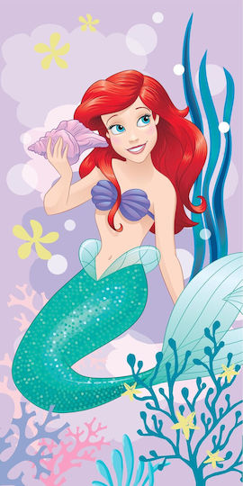Детски кърпи за плаж Disney Princess Ариел Розова Плажна Хавлия 70x140см