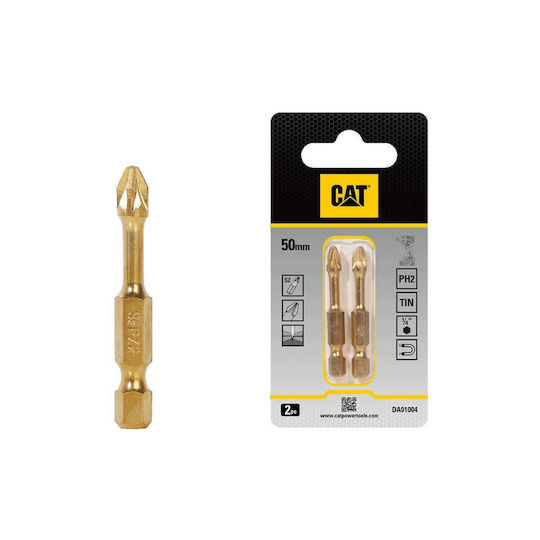 CAT Set 2 Biți Șurubelniță Cruce
