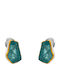 Bizoutaki Earrings made of Silver Gold Plated with Stones