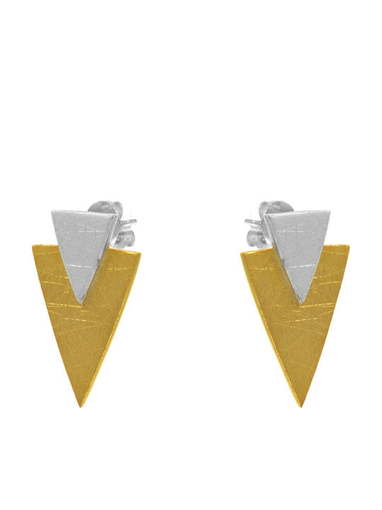 Bizoutaki Earrings made of Silver Gold Plated
