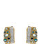Bizoutaki Earrings made of Silver Gold Plated with Stones