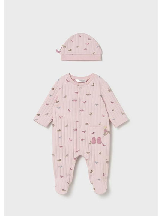 Mayoral Baby Bodysuit Set Long-Sleeved with Cap...
