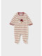 Mayoral Baby Bodysuit Long-Sleeved Velvet Red