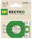 Genius Pack Επαναφορτιζόμενη Μπαταρία AA Ni-MH 2100mAh 1.2V