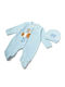 Evita Baby Bodysuit Set Long-Sleeved with Cap Light Blue 2pcs