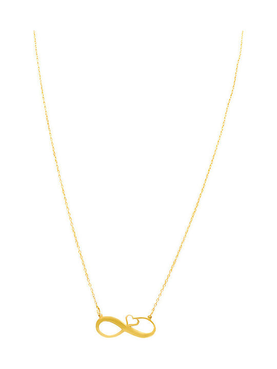 Savvas Design Колие Безкрайност от Злато 14K
