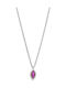 Senza Senza Κολιέ aus Silber mit Zirkon Fuchsia