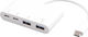 eSTUFF Hub 4 Porturi USB 3.2 cu Conectare USB-C Alb