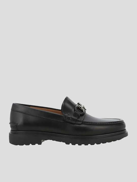 Leather Men's Loafers in Black Colour 02C499 READY
