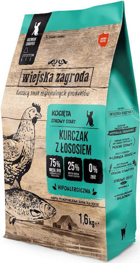 Wiejska Zagroda 1.6kg Dry Food for Dogs Grain-Free with Chicken, Salmon, Meat, Poultry, Fish, Beef, Liver and Vegetables