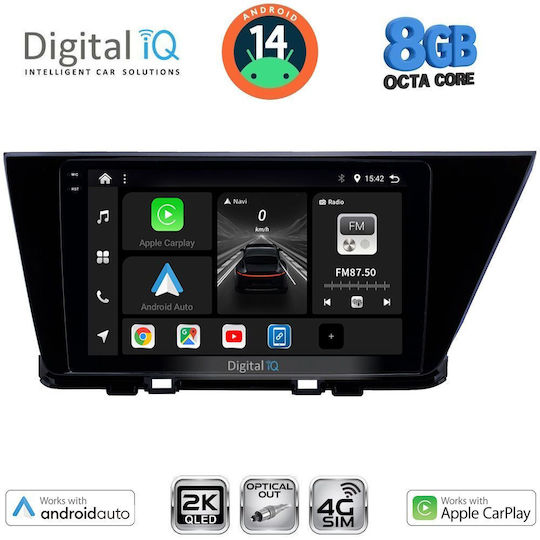 Digital IQ Car Audio System for Kia Niro 2017-2021 (Bluetooth/USB/WiFi/GPS/Apple-Carplay/Android-Auto) with Touch Screen 9"