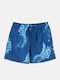 Men's Swimwear Shorts Blue Floral